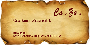 Csekme Zsanett névjegykártya