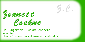 zsanett csekme business card